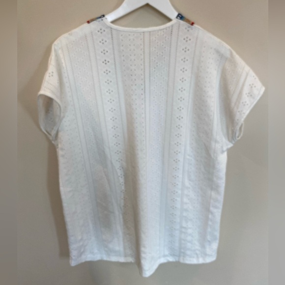 Cupshe Rainbow Lace Trim V Neck Top Large - Picture 7 of 7